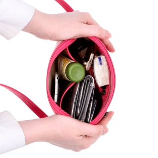 Kožená crossbody kabelka Noelia Bolger Noelia Bolger materiál kože zapínanie na zips farba ružová veľkosť malá NB 0096 F Vnútro