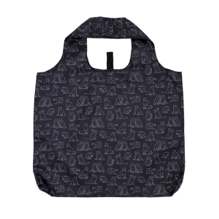 Kvalitná priestranná nákupná taška Shop and Go materiál nylon farba čierna veľkosť veľká 0023 N