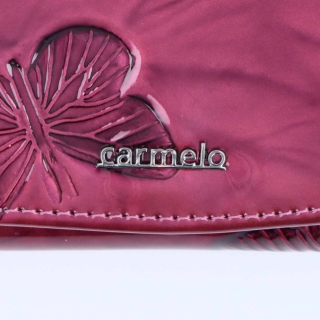 Elegantná dlhá peňaženka Carmelo materiál kože zapínanie na cvok farba ružová veľkosť veľká 2109 M F Logo