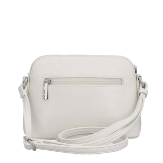 Minimalistická crossbody kabelka Le Sands materiál syntetická koža zapínanie na zips farba béžová veľkosť malá 7710 BE Zozadu