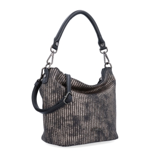 Štýlová crossbody kabelka s originálnym vzorom Carmelo materiál syntetická koža zapínanie na zips farba metalíza veľkosť malá 4380 BR