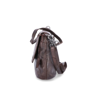 Crossbody kabelka z pravej kože s chlopňou Noelia Bolger materiál kože zapínanie s chlopňou farba hnedá veľkosť stredná NB 2024 H Z boku