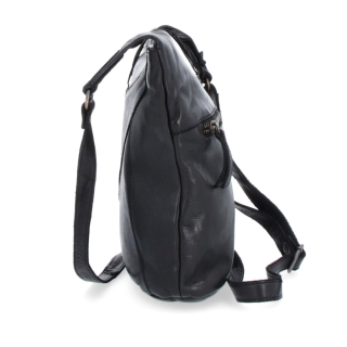 Elegantná kožená crossbody kabelka s vreckami Noelia Bolger materiál kože zapínanie na zips farba čierna veľkosť malá NB 2101 C Zozadu