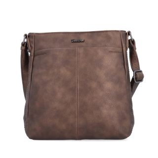 Crossbody kabelka s nastaviteľným popruhom Tangerin materiál syntetická koža zapínanie na zips farba metalíza veľkosť stredná 8049 BR Spredu