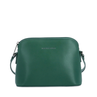 Kožená crossbody kabelka Noelia Bolger Noelia Bolger materiál kože zapínanie na zips farba zelená veľkosť malá NB 0096 TZE Spredu
