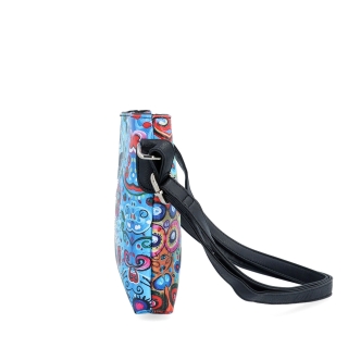 Crossbody kabelka s veselým potiskom Indee materiál syntetická koža zapínanie na zips farba multicolor veľkosť malá 9306 05 C