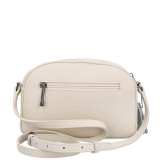 Malá kožená crossbody kabelka s vreckom na zips Noelia Bolger materiál kože zapínanie na zips farba béžová veľkosť malá NB 3013 K Zozadu
