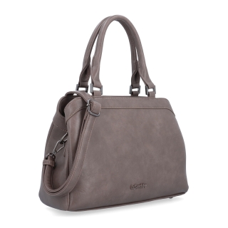 Elegantná kabelka do ruky aj cez rameno Le Sands materiál syntetická koža zapínanie na zips farba taupe veľkosť stredná 7729 T