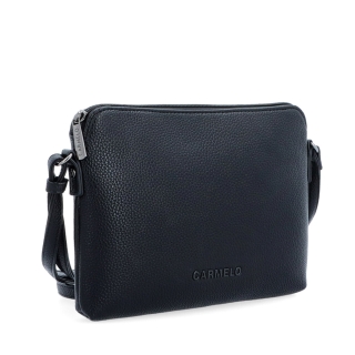 Minimalistická crossbody kabelka zo syntetiky Carmelo materiál syntetická koža zapínanie na zips farba čierna veľkosť malá 4333 C