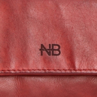 Malá kožená peňaženka pre mužov aj ženy Noelia Bolger materiál kože farba červená veľkosť malá 5135 NB CV Logo