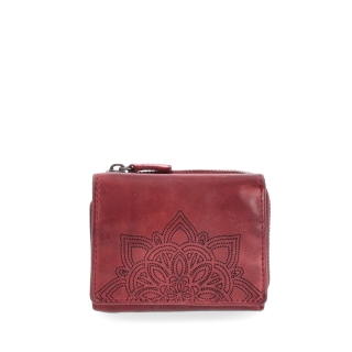 Malá kožená peňaženka v boho štýle Noelia Bolger materiál kože zapínanie na cvok farba červená veľkosť malá 5124 NB CV