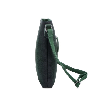 Crossbody s čistým dizajnom Indee materiál syntetická koža zapínanie na zips farba zelená veľkosť malá 6316 TZE Z boku