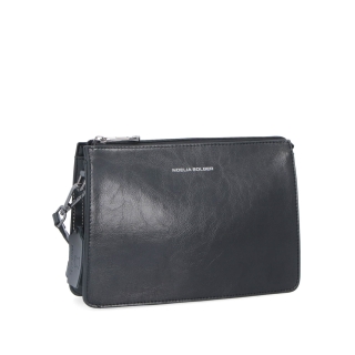 Malá kožená crossbody kabelka Noelia Bolger materiál kože zapínanie na zips farba čierna veľkosť malá NB 0046 C