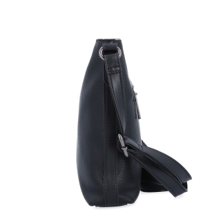 Praktická crossbody kabelka do mesta aj na výlety Carmelo materiál syntetická koža zapínanie na zips farba čierna veľkosť malá 4670 C Z boku