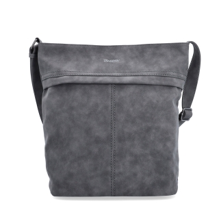 Praktická crossbody taška zo syntetického materiálu Tangerin materiál syntetická koža zapínanie na zips farba sivá veľkosť veľká 1108 ANT Spredu