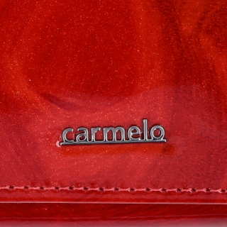 Malá kožená peňaženka Carmelo materiál kože zapínanie na cvok farba červená veľkosť malá 2105 P CV Logo