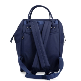 Veľký praktický batoh Carmelo Carmelo materiál nylon zapínanie na zips farba modrá veľkosť veľká 4319 TM Zozadu