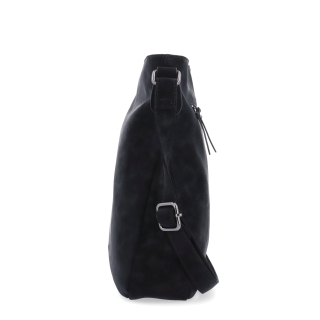 Štýlová crossbody kabelka s čistým dizajnom Tangerin materiál syntetická koža zapínanie na zips farba čierna veľkosť stredná 1101 C Z boku