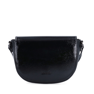 Elegantná crossbody kabelka s chlopňou Le Sands materiál syntetická koža zapínanie s chlopňou farba čierna veľkosť malá 4647 C Spredu