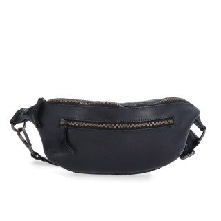 Moderná kožená crossbody ľadvinka Noelia Bolger materiál kože zapínanie na zips farba čierna veľkosť malá NB 2402 C Spredu