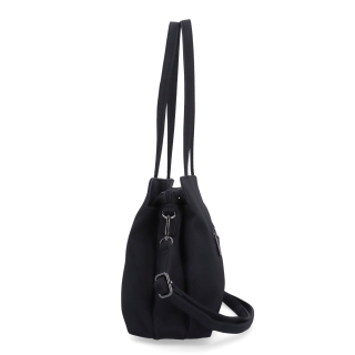 Elegantná kabelka s odnímateľným crossbody popruhom Le Sands materiál syntetická koža zapínanie na zips farba čierna veľkosť stredná 4649 C Z boku