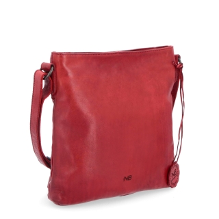 Kožená crossbody kabelka vo vintage štýle Noelia Bolger materiál kože zapínanie na zips farba červená veľkosť malá NB 2001 CV