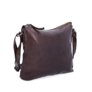 Kožená crossbody kabelka s moderným dizajnom Noelia Bolger materiál kože zapínanie na zips farba hnedá veľkosť malá NB 2400 H