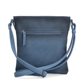 Crossbody s čistým dizajnom Indee materiál syntetická koža zapínanie na zips farba modrá veľkosť malá 6316 M Zozadu