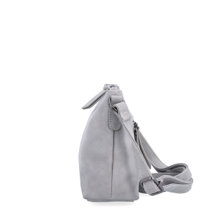 Malá elegantná crossbody kabelka Tangerin materiál syntetická koža zapínanie na zips farba sivá veľkosť malá 1109 SS Z boku