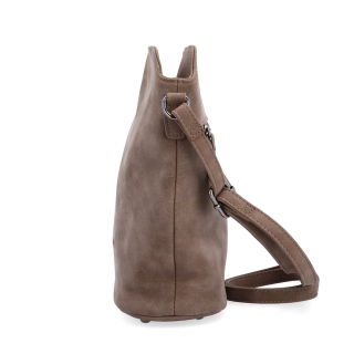 Malá elegantná kabelka s minimalistickým dizajnom Tangerin materiál syntetická koža zapínanie na zips farba hnedá veľkosť malá 1107 H Z boku