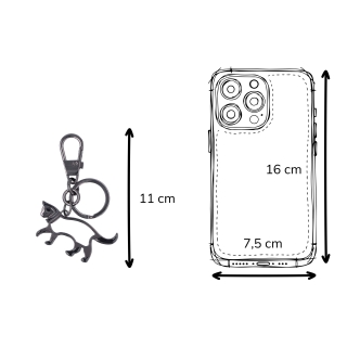 Kovový prívesok na kabelku Mačka Indee materiál kov farba metalíza D031