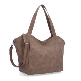 Veľká kabelka na rameno s crossbody popruhom Tangerin materiál syntetická koža zapínanie na zips farba hnedá veľkosť veľká 1120 H