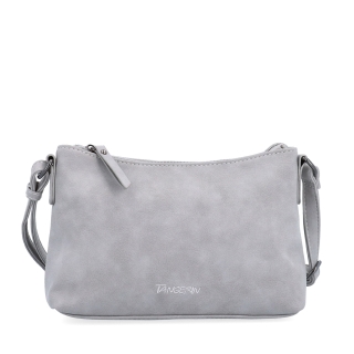 Malá elegantná crossbody kabelka Tangerin materiál syntetická koža zapínanie na zips farba sivá veľkosť malá 1109 SS Spredu
