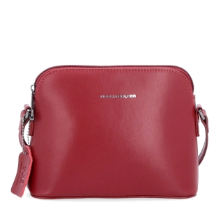 Kožená crossbody kabelka Noelia Bolger Noelia Bolger materiál kože zapínanie na zips farba vínová veľkosť malá NB 0096 BO Spredu