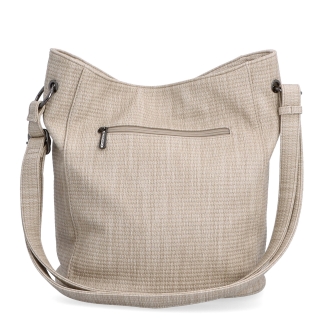 Crossbody kabelka v elegantnom dizajne Carmelo materiál syntetická koža zapínanie na zips farba béžová veľkosť stredná 4339 BE Zozadu
