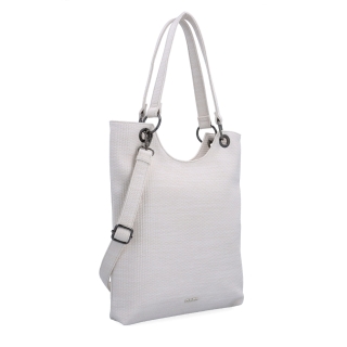 Mestská kabelka s odnímateľným crossbody popruhom Carmelo materiál syntetická koža zapínanie na zips farba béžová veľkosť stredná 4395 K