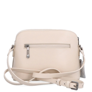Kožená crossbody kabelka Noelia Bolger Noelia Bolger materiál kože zapínanie na zips farba béžová veľkosť malá NB 0096 BE Zozadu