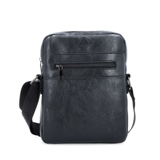 Crossbody taška cez rameno Tangerin materiál syntetická koža zapínanie na zips farba čierna veľkosť stredná 2324 C Spredu