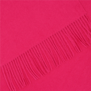 Elegantný jednofarebný šál so strapcami Noelia Bolger materiál Polyester s prímesou vlny farba ružová KZ003 - 11