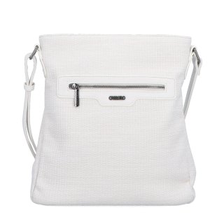 Crossbody kabelka s predným vreckom na zips Carmelo materiál syntetická koža zapínanie na zips farba béžová veľkosť stredná 4309 K Spredu