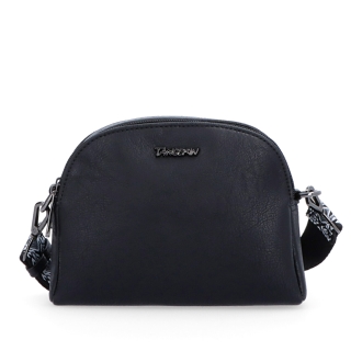 Malá crossbody kabelka s výrazným popruhom Tangerin materiál syntetická koža zapínanie na zips farba čierna veľkosť malá 8044 C Spredu