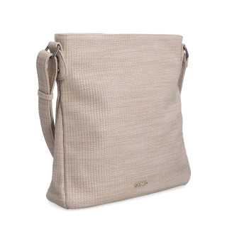Crossbody kabelka strednej veľkosti Carmelo materiál syntetická koža zapínanie na zips farba béžová veľkosť stredná 4305 BE