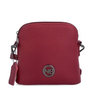 Malá kožená crossbody kabelka Noelia Bolger materiál kože zapínanie na zips farba červená veľkosť malá NB 3017 CV Spredu