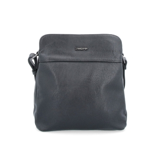 Crossbody kabelka Tangerin materiál syntetická koža zapínanie na zips farba čierna veľkosť malá 8021 C Spredu