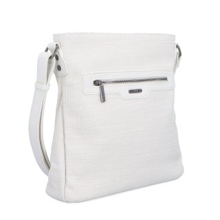 Crossbody kabelka s predným vreckom na zips Carmelo materiál syntetická koža zapínanie na zips farba béžová veľkosť stredná 4309 K