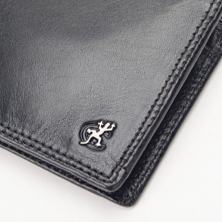 Kožená peňaženka na šírku Cosset materiál kože zapínanie Bez zapínania farba čierna veľkosť stredná 4471 Komodo C Logo