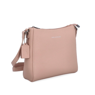 Kožená crossbody kabelka Noelia Bolger materiál kože zapínanie na zips farba nude veľkosť malá NB 0074 N