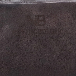 Kožená kľúčenka so zaobleným tvarom Noelia Bolger materiál kože zapínanie na zips farba hnedá veľkosť malá 5128 NB H Logo