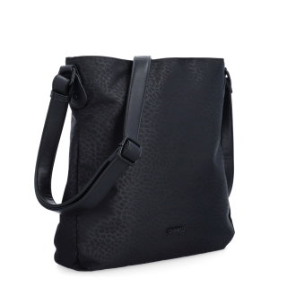 Crossbody kabelka v minimalistickom štýle Carmelo materiál nylon zapínanie na zips farba čierna veľkosť stredná 6605 C LE