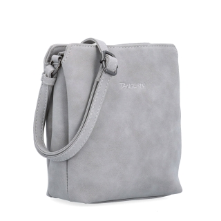Praktická crossbody kabelka so štruktúrovaným vnútrom Tangerin materiál syntetická koža zapínanie na zips farba sivá veľkosť malá 1117 SS